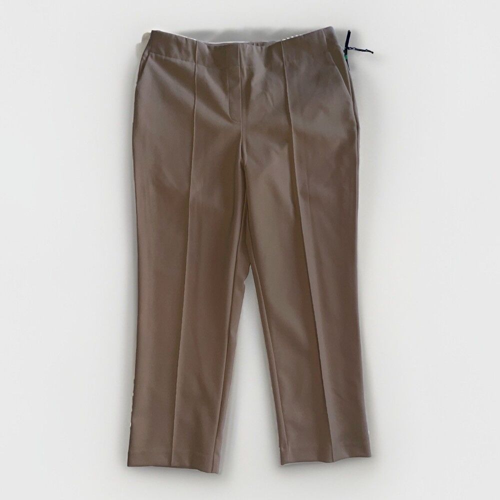 Rachel Zoe Dress Pants Women’s Size 14 High-Rise Slim Leg Beige Business 38X25